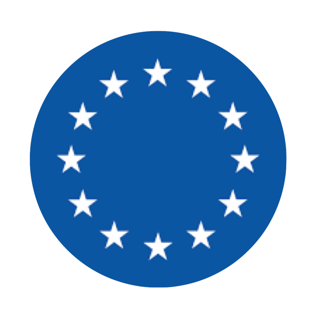 Флаг круг на белом фоне. Эмблема ЕС. The European Union. European Union symbols.